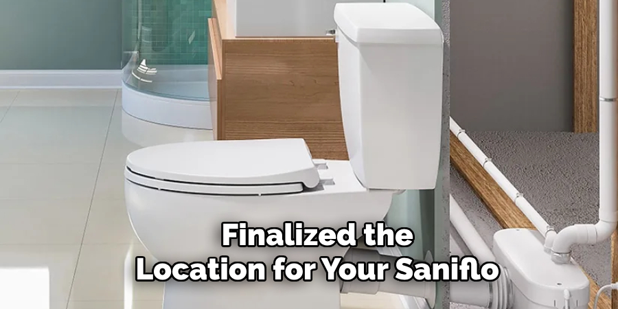 Finalized the
Location for Your Saniflo