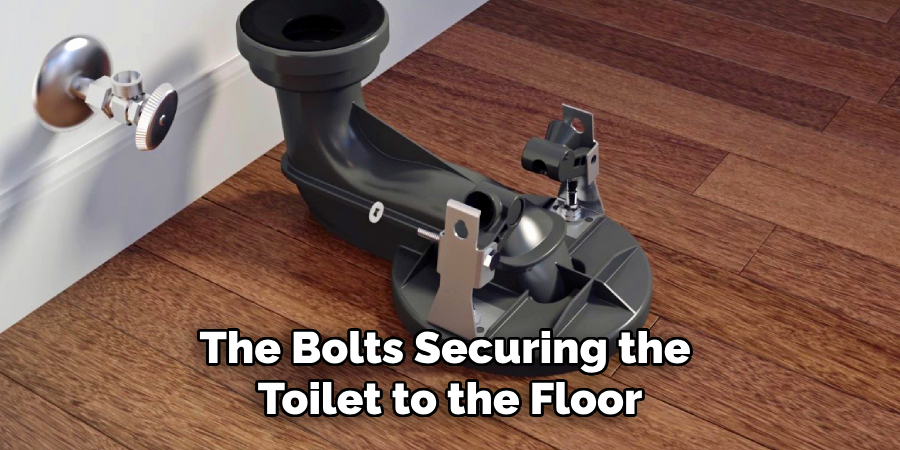 The Bolts Securing the
Toilet to the Floor
