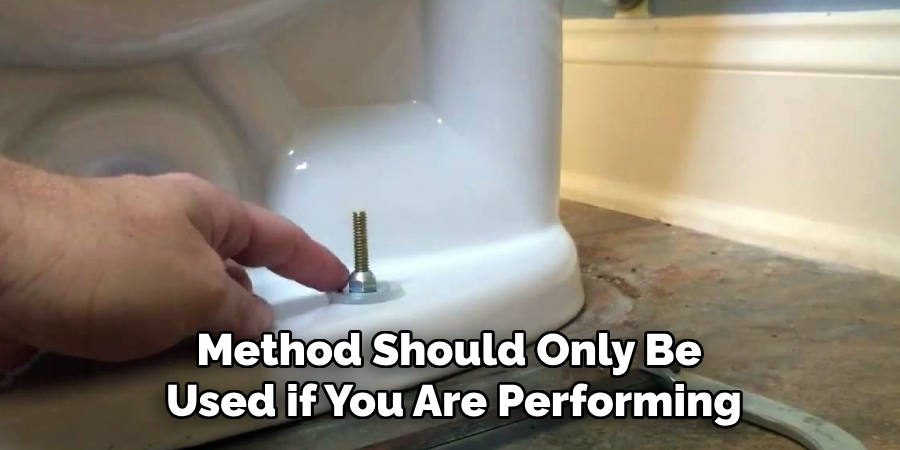 Method Should Only Be
Used if You Are Performing