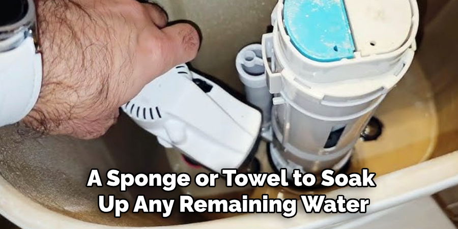 A Sponge or Towel to Soak
Up Any Remaining Water