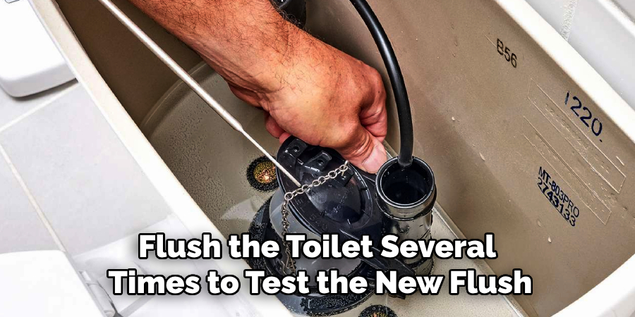 Flush the Toilet Several
Times to Test the New Flush