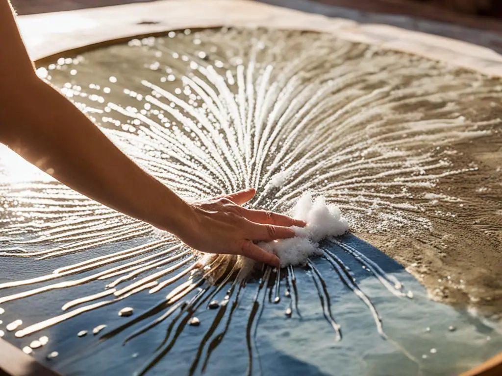 Hand washing Persian rug