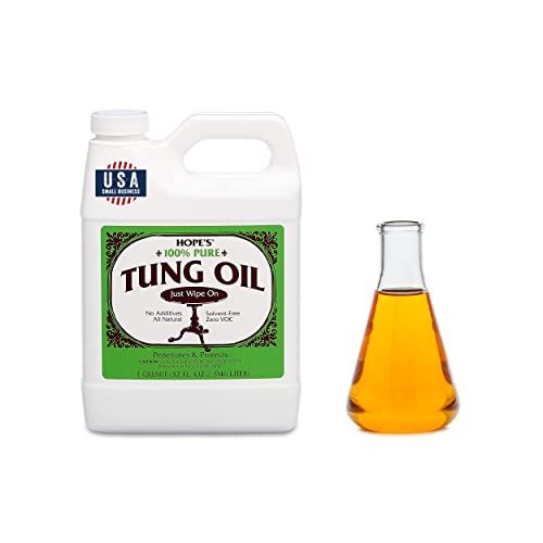 HOPE'S 100% Pure Tung Oil, Food Safe, Premium...