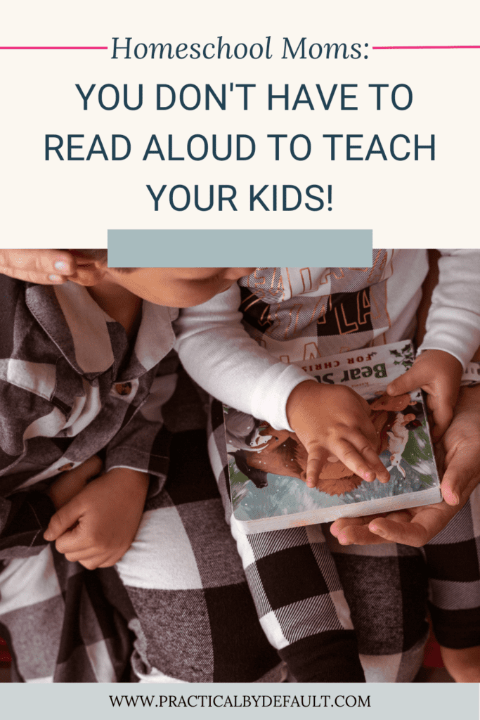 two children reading picture books. I hate reading aloud