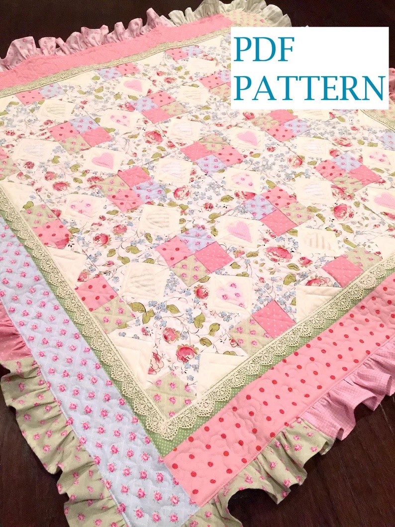 2. Ruffled Baby Girl Quilt Pattern