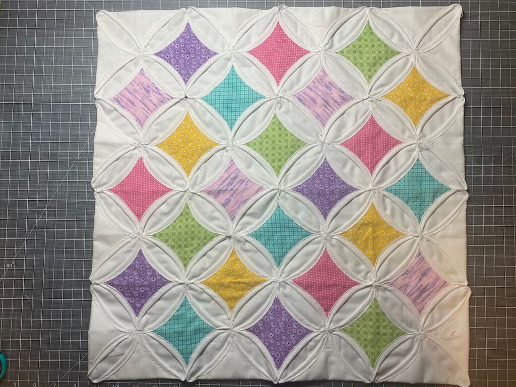 cathedral window quilt steps