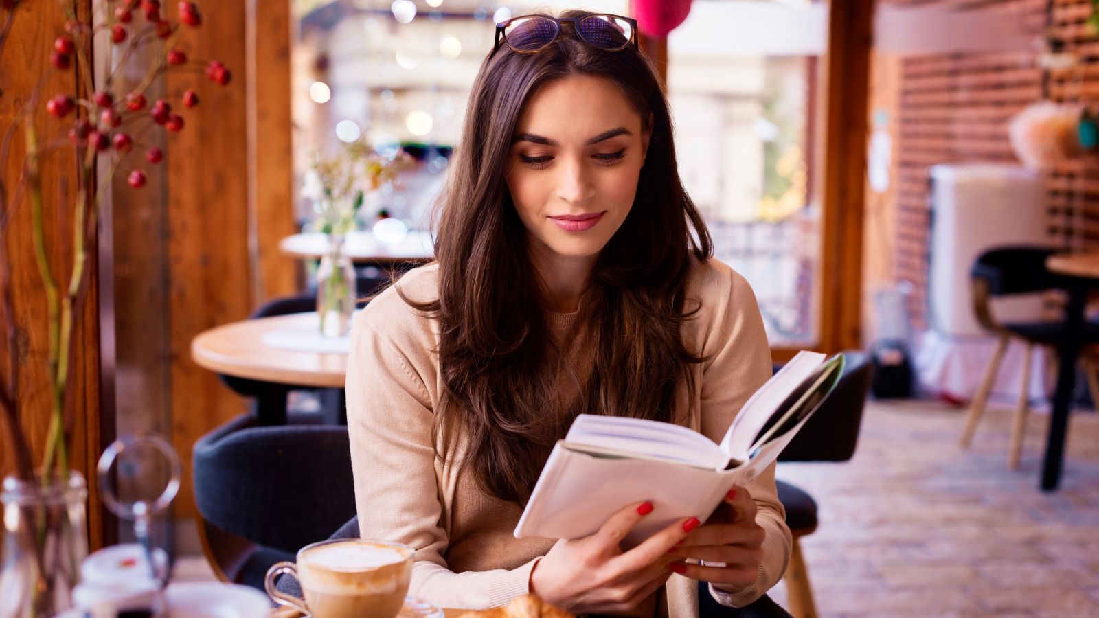 Reading At A Cafe