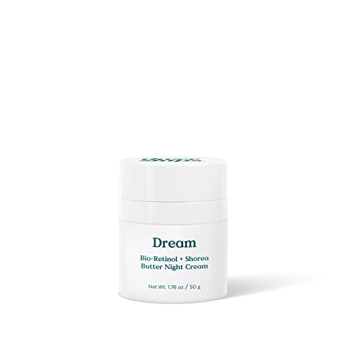 Three Ships Dream Bio-Retinol + Shorea Butter Night Cream – Vegan Night Moisturizer Face Cream Hydrates & Repairs Skin – Anti-Aging Bio-Retinol Cream for All Skin Types, 50g