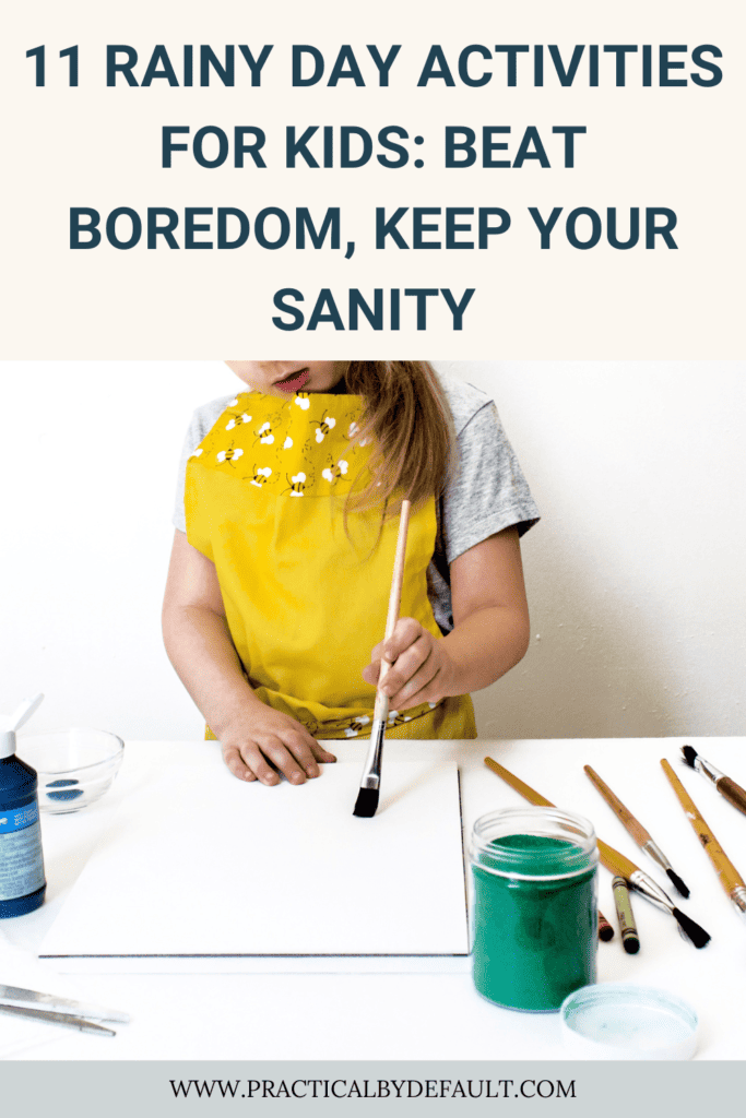 Child painting, rainy Day Activities for kids