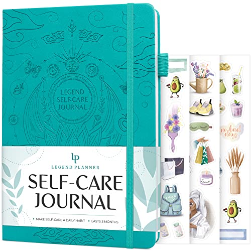 Legend Self-Care Journal – Guided Daily Reflection Journal to Support Mental & Physical Health – Daily Mood, Meditation & Personal Development Notebook – 7x10.5”, Lasts 3 Months (Turquoise)