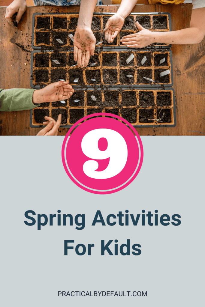 gardening kids planting seeds in a tray