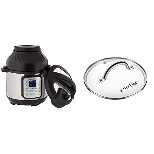 Instant Pot Duo Crisp 9-in-1 Electric Pressure Cooker and Air Fryer Combo with Stainless Steel Pot, Pressure Cook & Tempered Glass Lid, Stainless Steel Rim, for 5 Qt/L or 6 Qt/L Models
