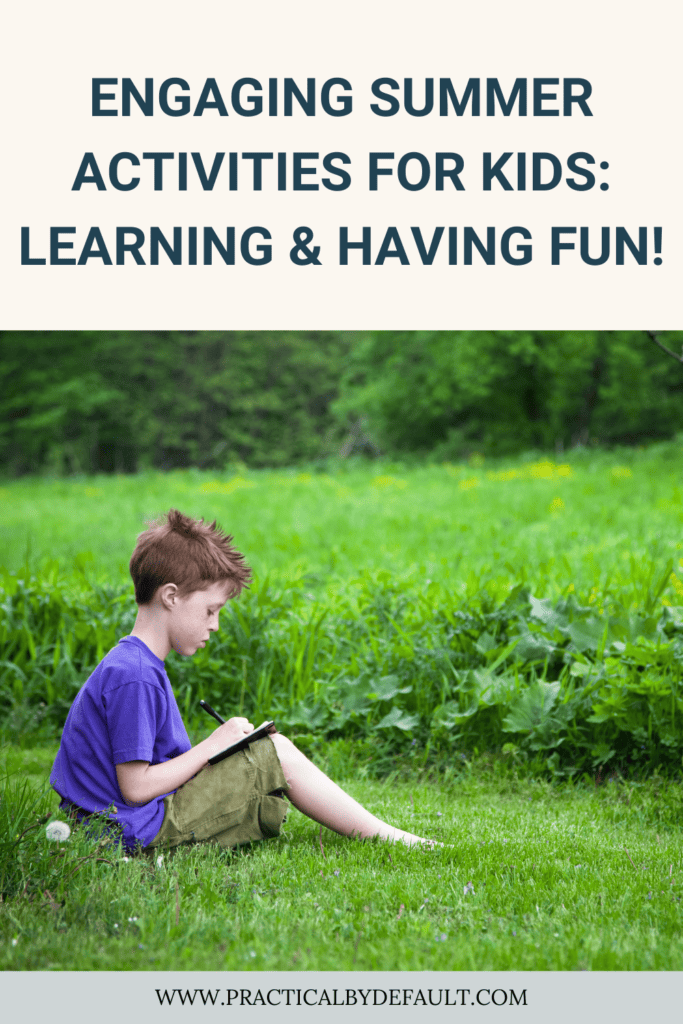 boy sitting reading a book outside
