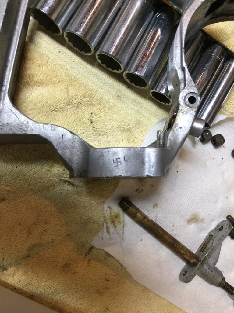 swastica on chainsaw