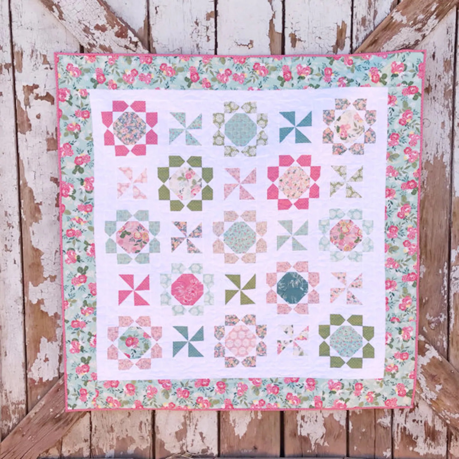 pinwheels and posies pinwheel quilt pattern