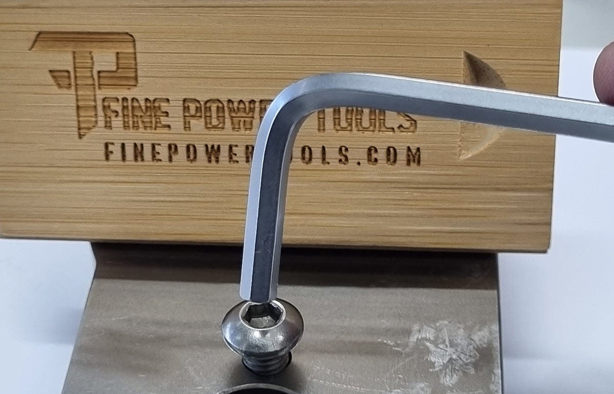 Allen wrench over a hex socket screw
