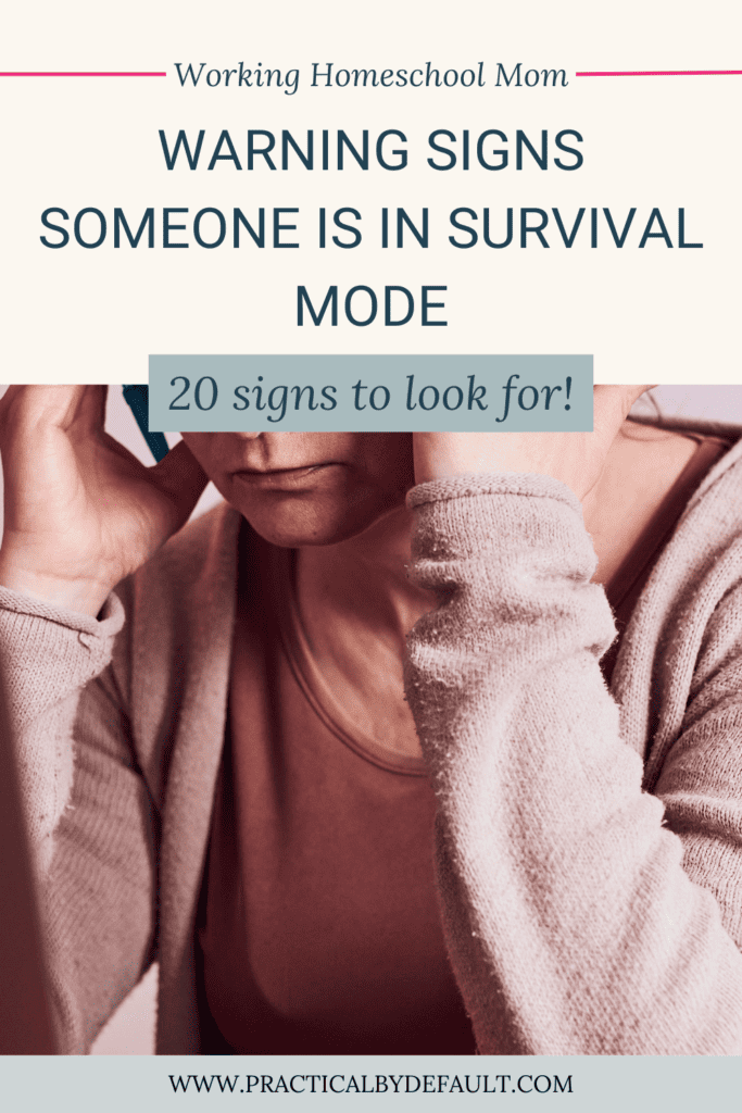 Warning Signs Someone Is In Survival Mode, what to look for woman at at table