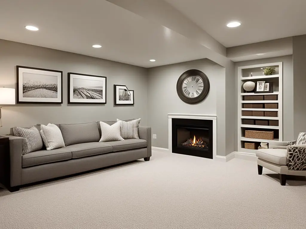 low-pile basement carpet