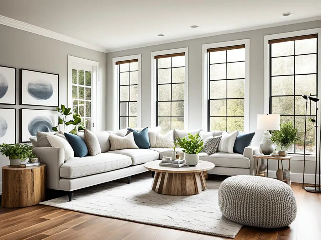 patterned grey and white rug