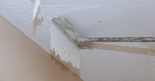 popcorn ceiling crack