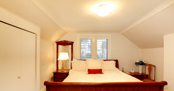 low ceiling bedroom