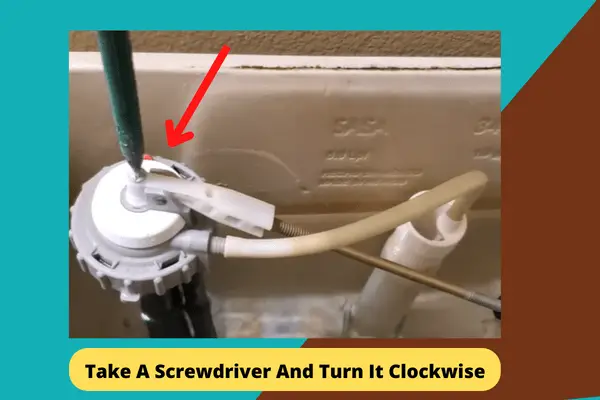 take a screwdriver and turn it clockwise