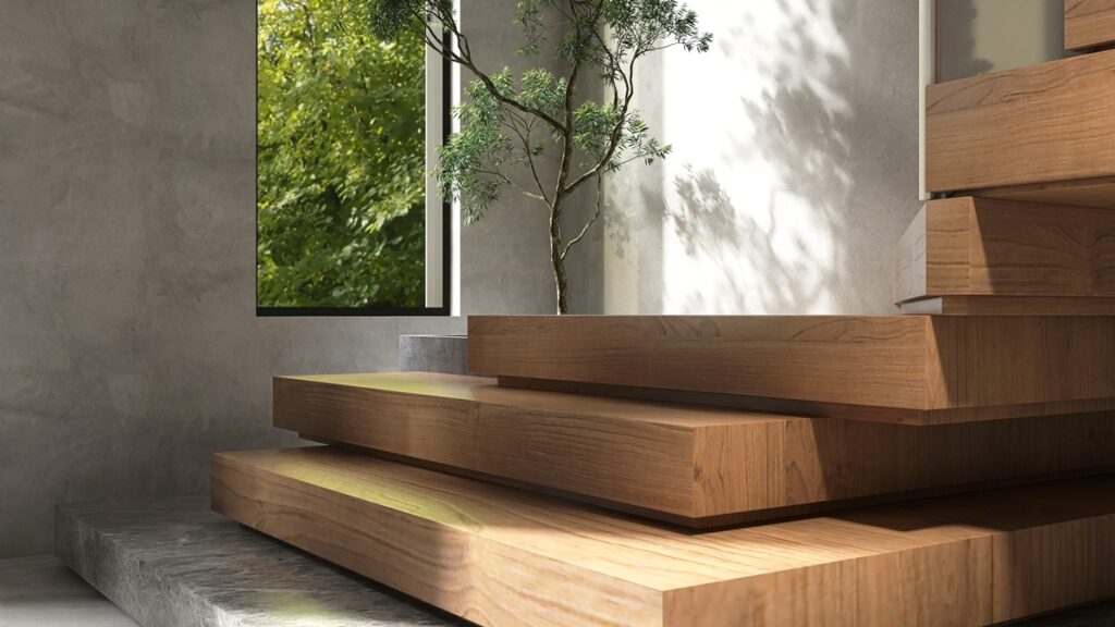 wooden stairs