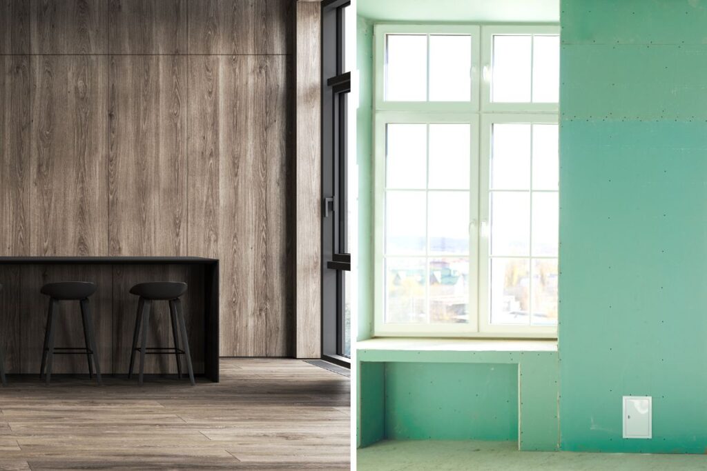 Wood Paneling vs Drywall