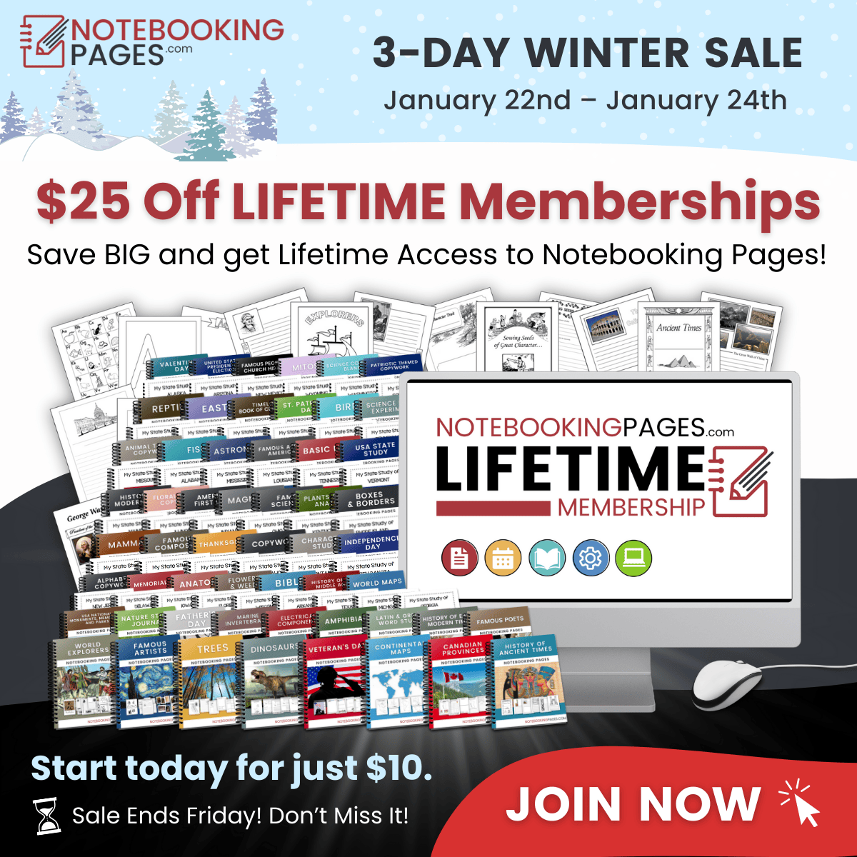 Notebooking Pages LIFETIME Membership Sale