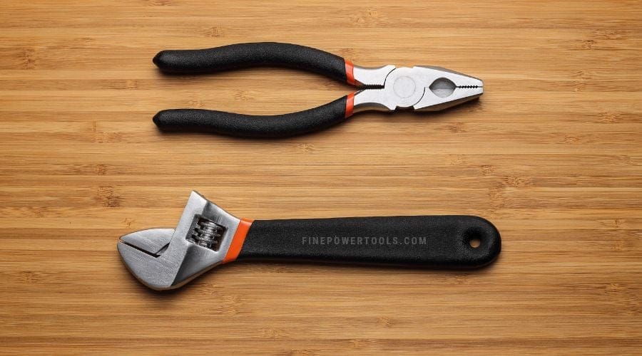 Pliers and Wrench side-by-side comparison