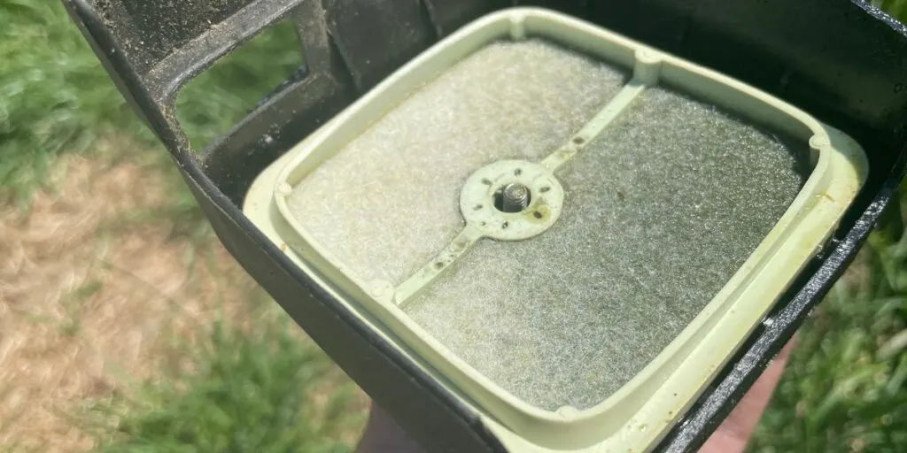 ECHO string trimmer dirty air filter